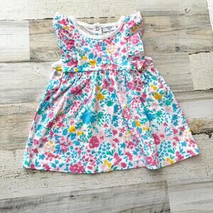 Sterling Baby Girls Floral Dress 9M Pastel Short Sleeves